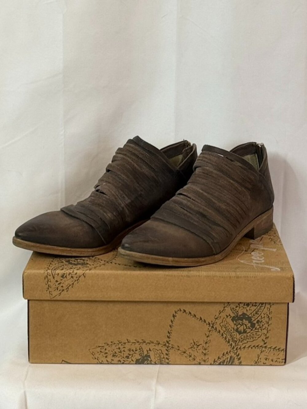 Free People Lost Valley Ankle Boots - Size 40 - Dark Brown